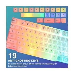 CHONCHOW Combo de teclado y mouse LED teclado_5