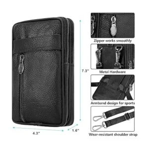 DOB SECHS Bolsa de cuero para teléfono celular bolsa de_3