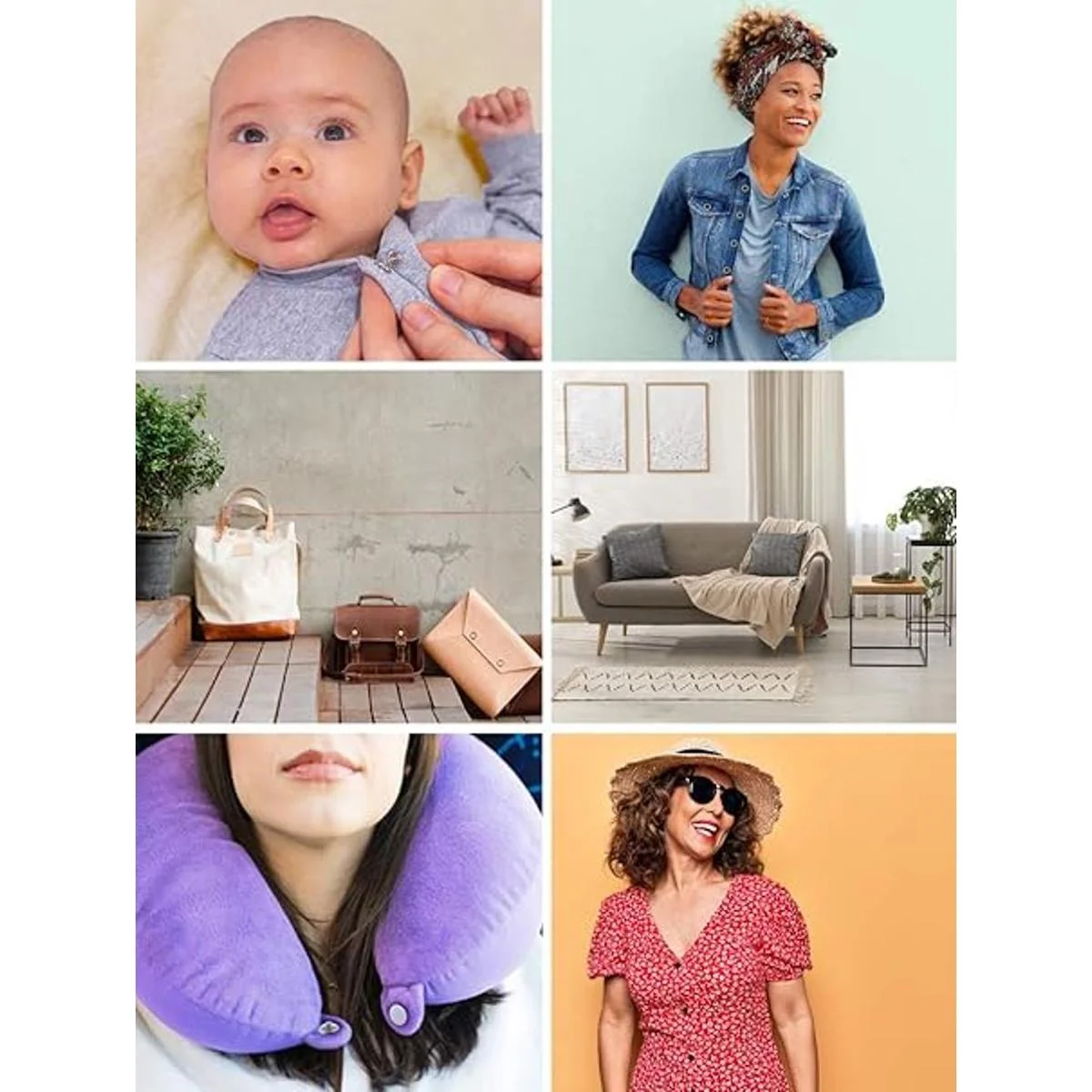 Mandala Crafts Kit de botón de presión de metal botones a_5