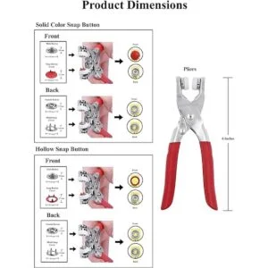 Mandala Crafts Kit de botón de presión de metal botones a_4