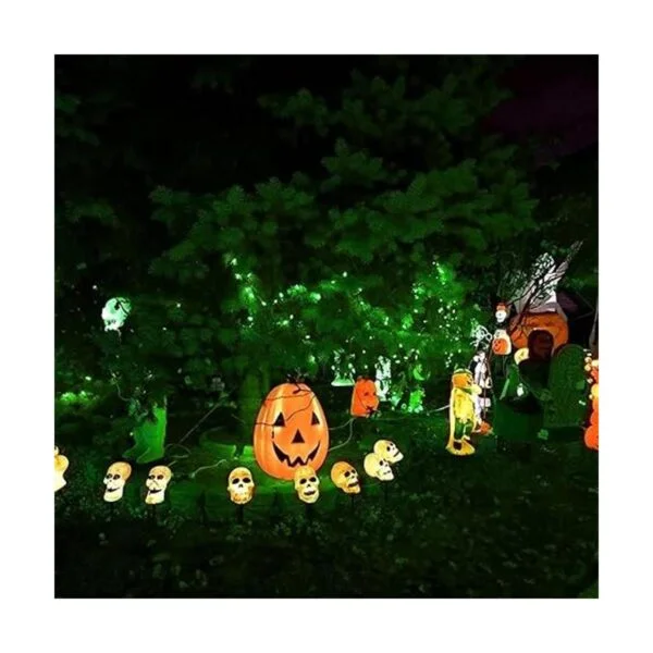 JMEXSUSS Paquete de 2 100 luces LED solares verdes de_6