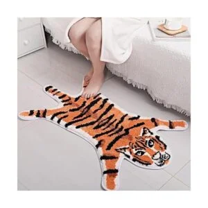 Alfombra con forma de tigre bonita alfombra de baño de_3