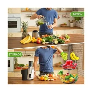 Cesta de frutas Frutero de 2 niveles con colgador de_6