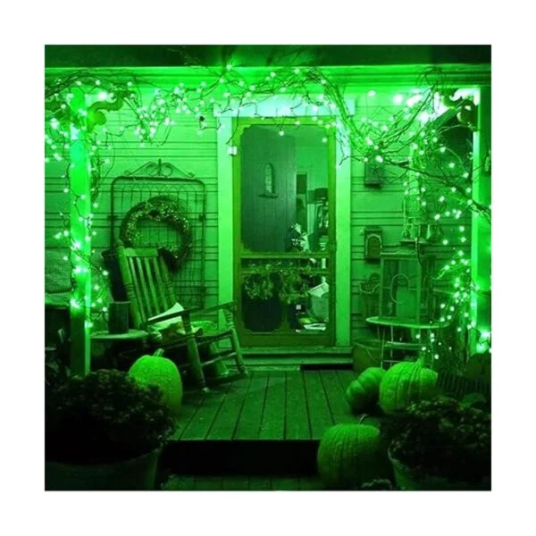 JMEXSUSS Paquete de 2 100 luces LED solares verdes de_7