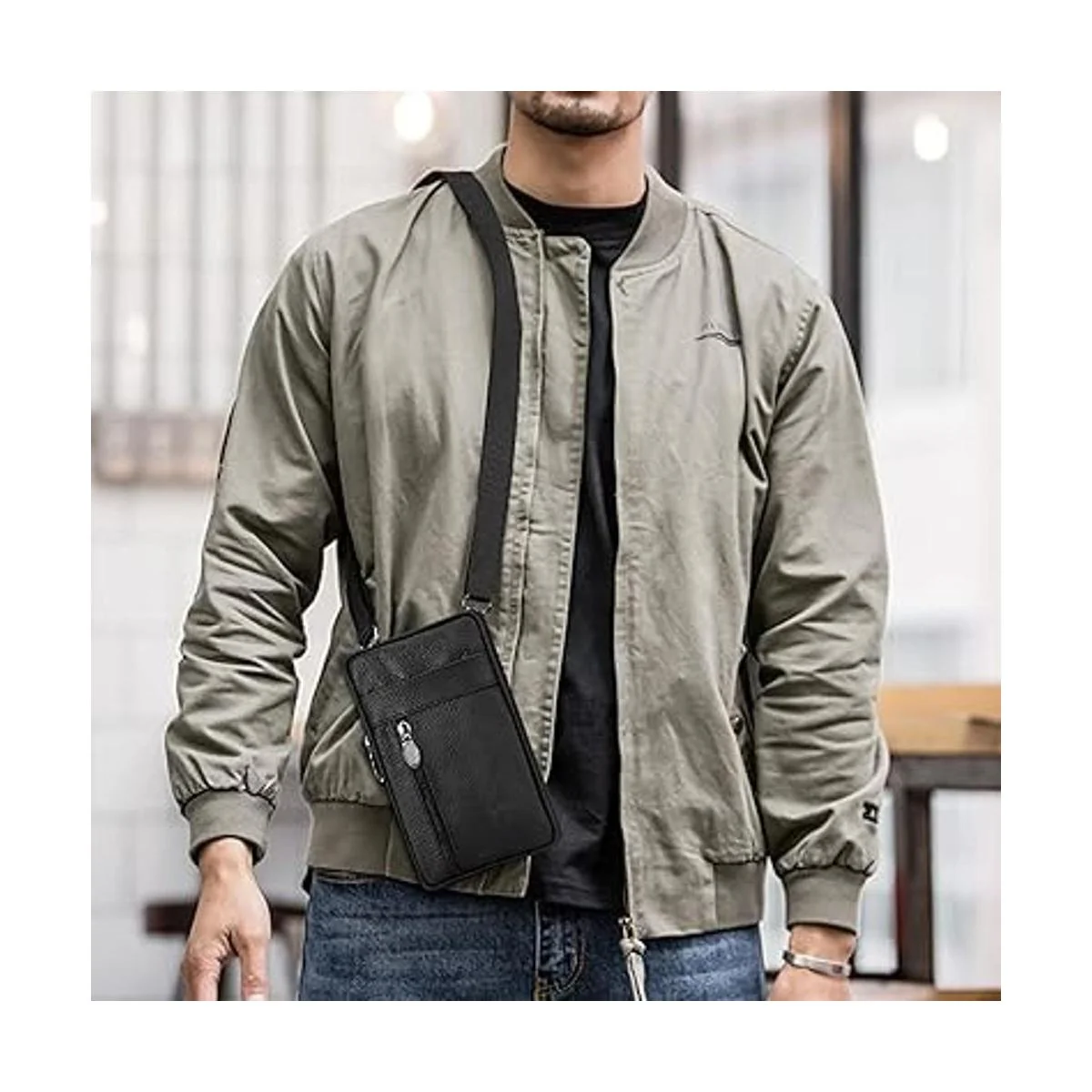 DOB SECHS Bolsa de cuero para teléfono celular bolsa de_2