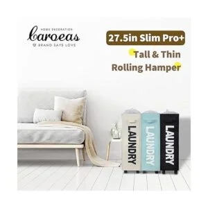 Caroeas Cesto de lavandería Slim Plus de 27.5 pulgadas_2