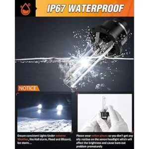 Nilight Bombillas HID D2S para faros delanteros 6000 K_6