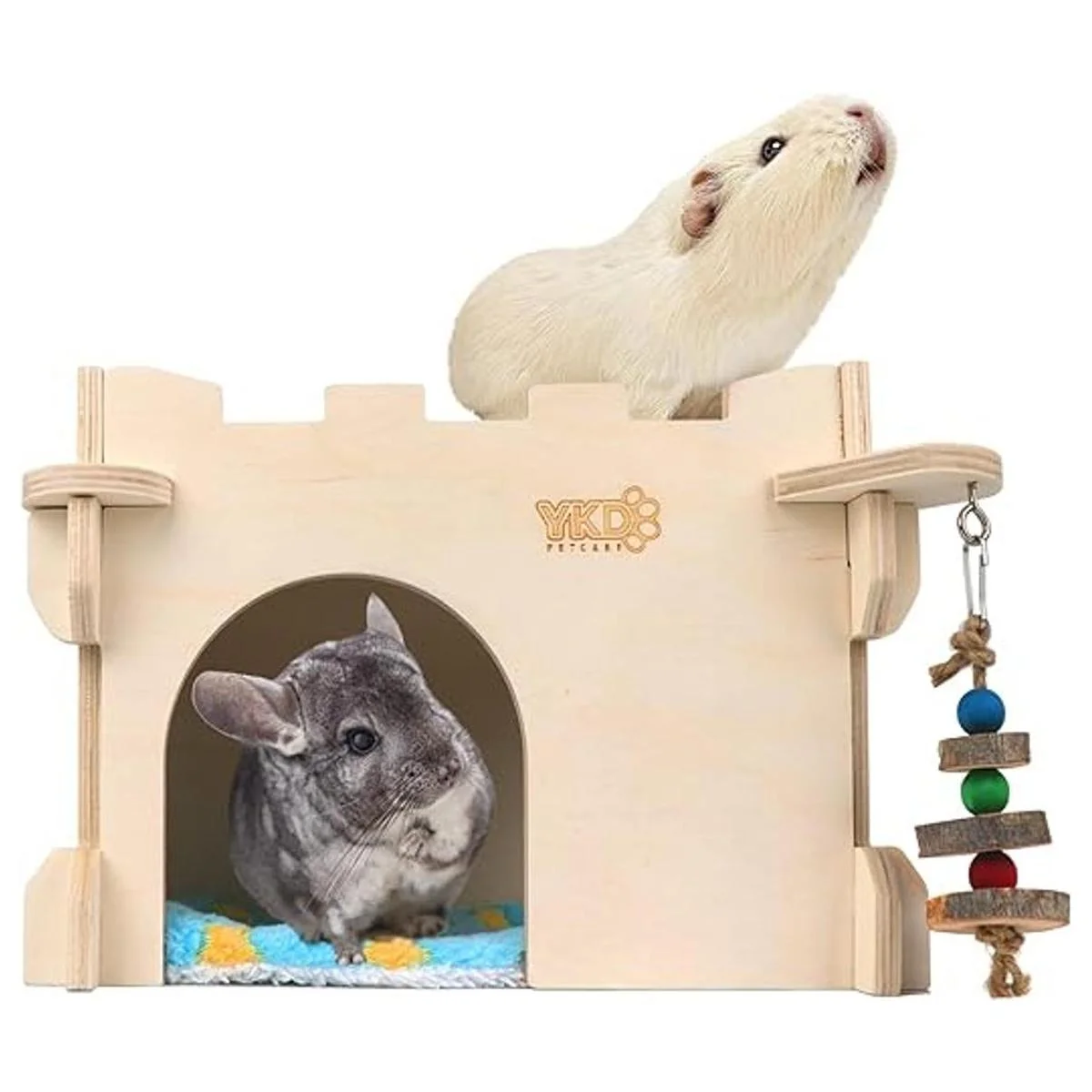 YKD Castle Chinchilla House Small Animal Hideout for_1