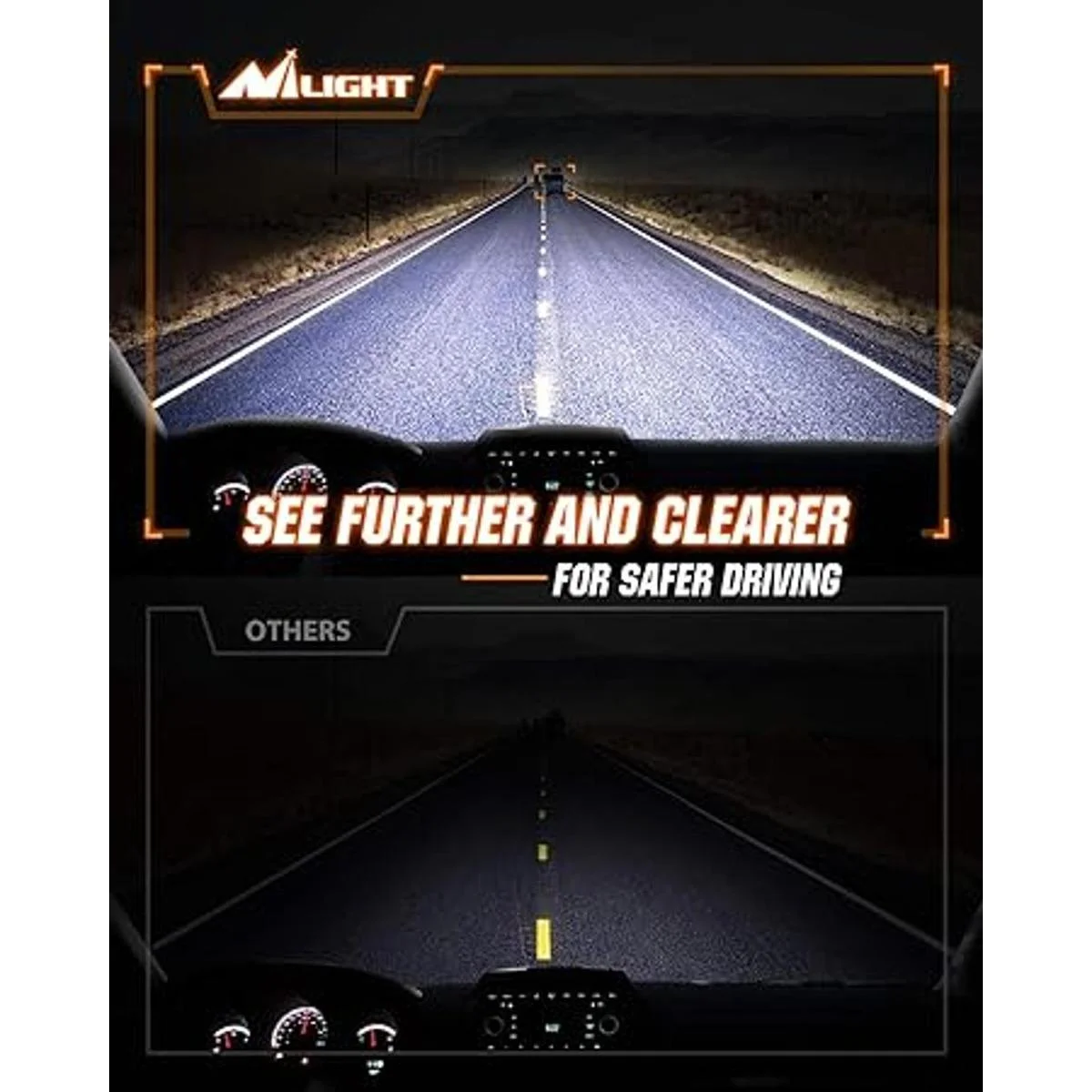 Nilight Bombillas HID D2S para faros delanteros 6000 K_3