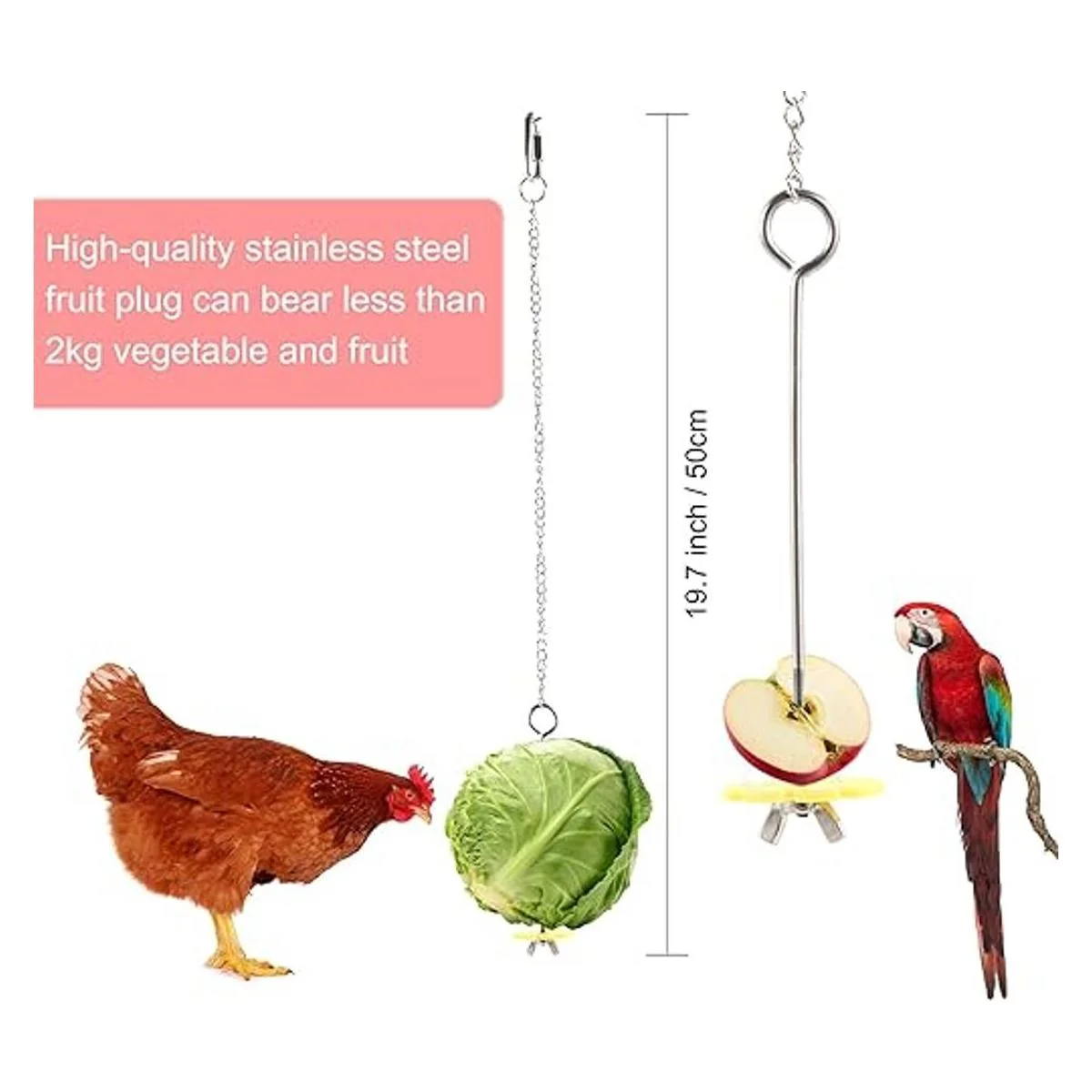 Daxiang 4 juguetes de pollo para accesorios de gallinero_6