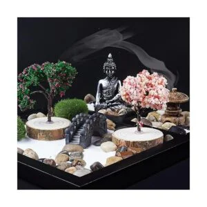Jardín zen japonés para escritorio Sakura Budah de 9 x 7_4