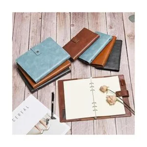 Wonderpool Cuaderno de cuero recargable carpeta en_4