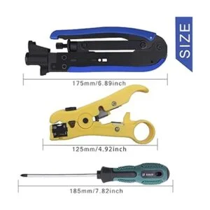Delgada Kit de herramientas de compresión coaxial juego_4