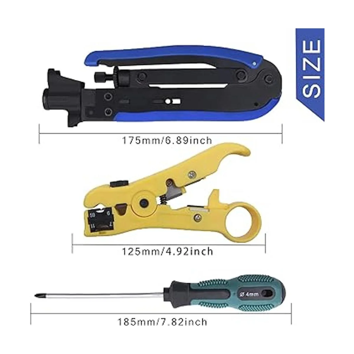 Delgada Kit de herramientas de compresión coaxial juego_4