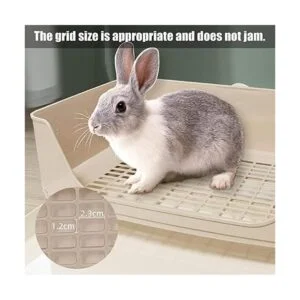 Hamiledyi Caja de arena grande para conejos inodoro de_3