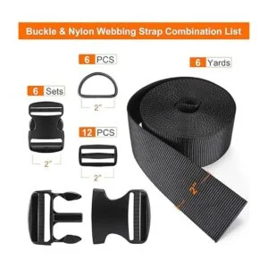 Correa de hebilla de 2 pulgadas correas de nailon de 6_6