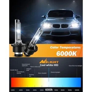 Nilight Bombillas HID D2S para faros delanteros 6000 K_4