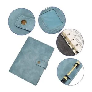 Wonderpool Cuaderno de cuero recargable carpeta en_6