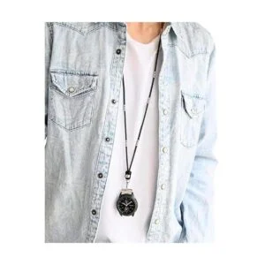 Cuero negro auténtico compatible con Samsung Galaxy Watch_1