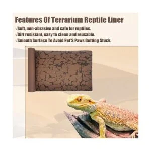 Tfwadmx Alfombra de arena para reptiles con forro de_3