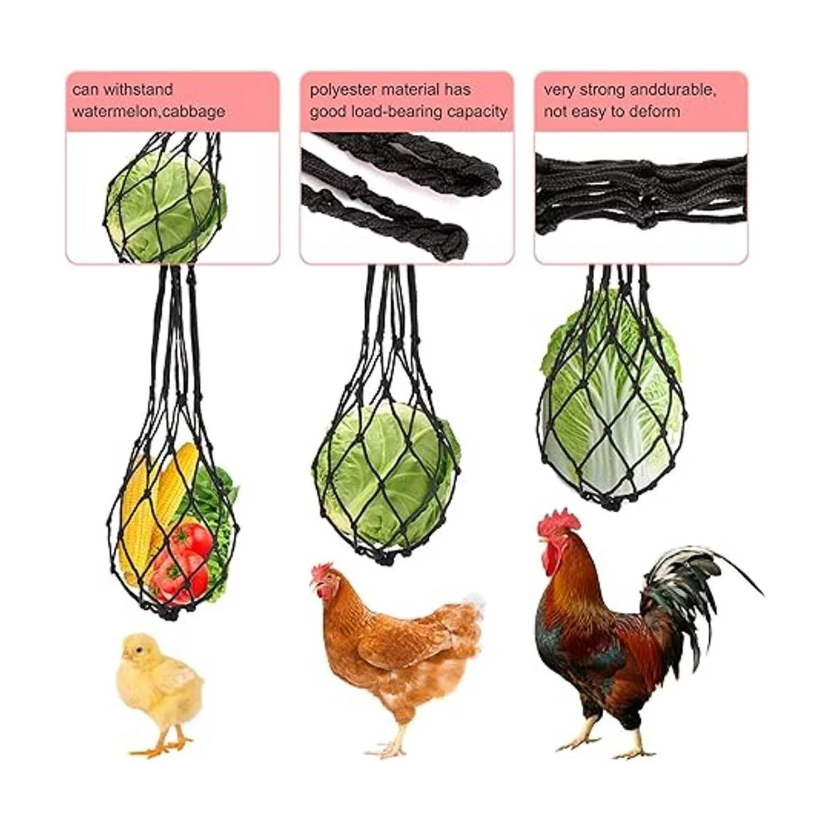 Daxiang 4 juguetes de pollo para accesorios de gallinero_5