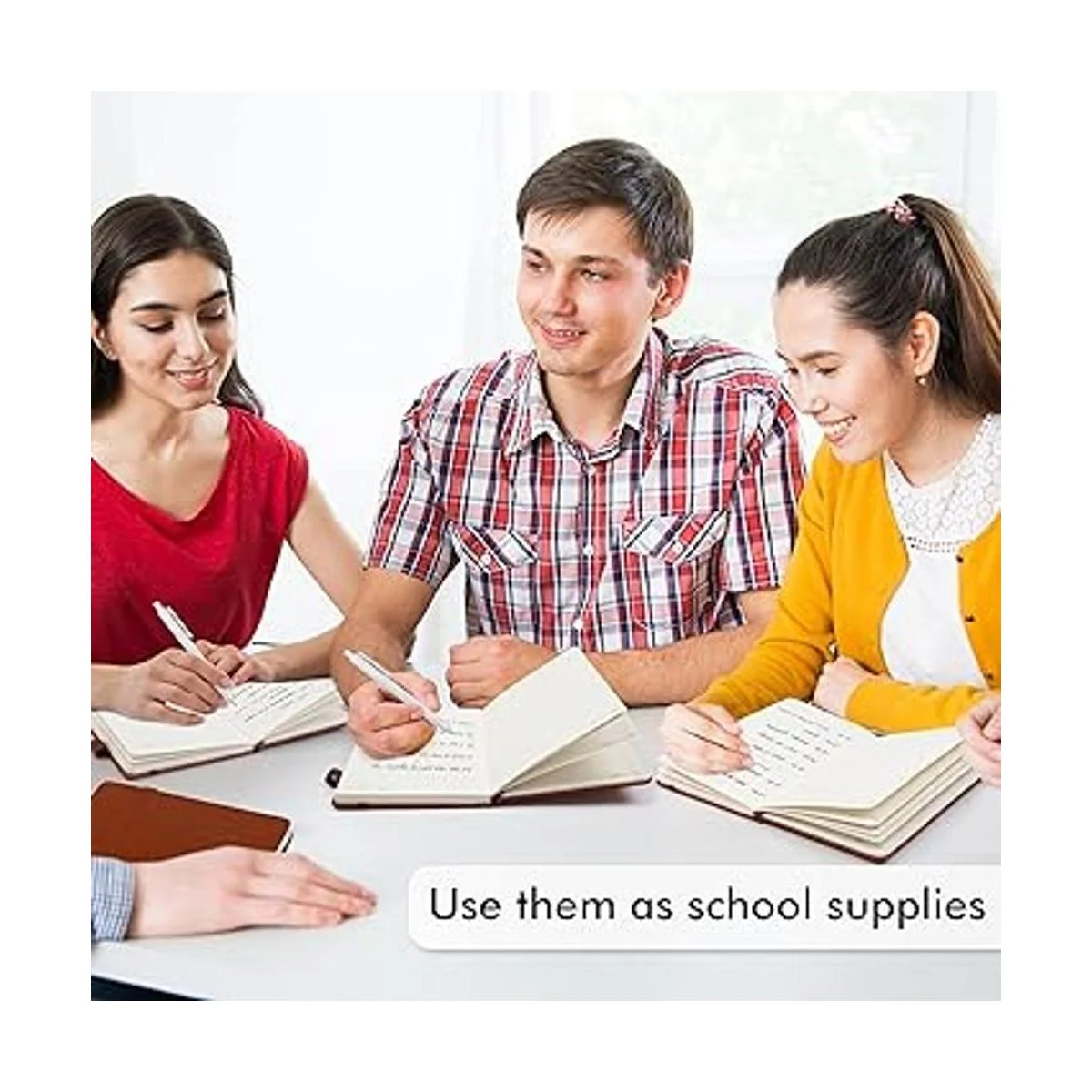 Feela Paquete de 5 cuadernos clásicos a rayas de tapa_5