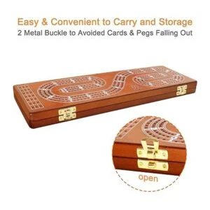 Plusvivo Juego de mesa de 3 pistas tableros de madera de_5