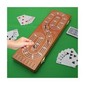 Plusvivo Juego de mesa de 3 pistas tableros de madera de_6