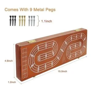 Plusvivo Juego de mesa de 3 pistas tableros de madera de_4