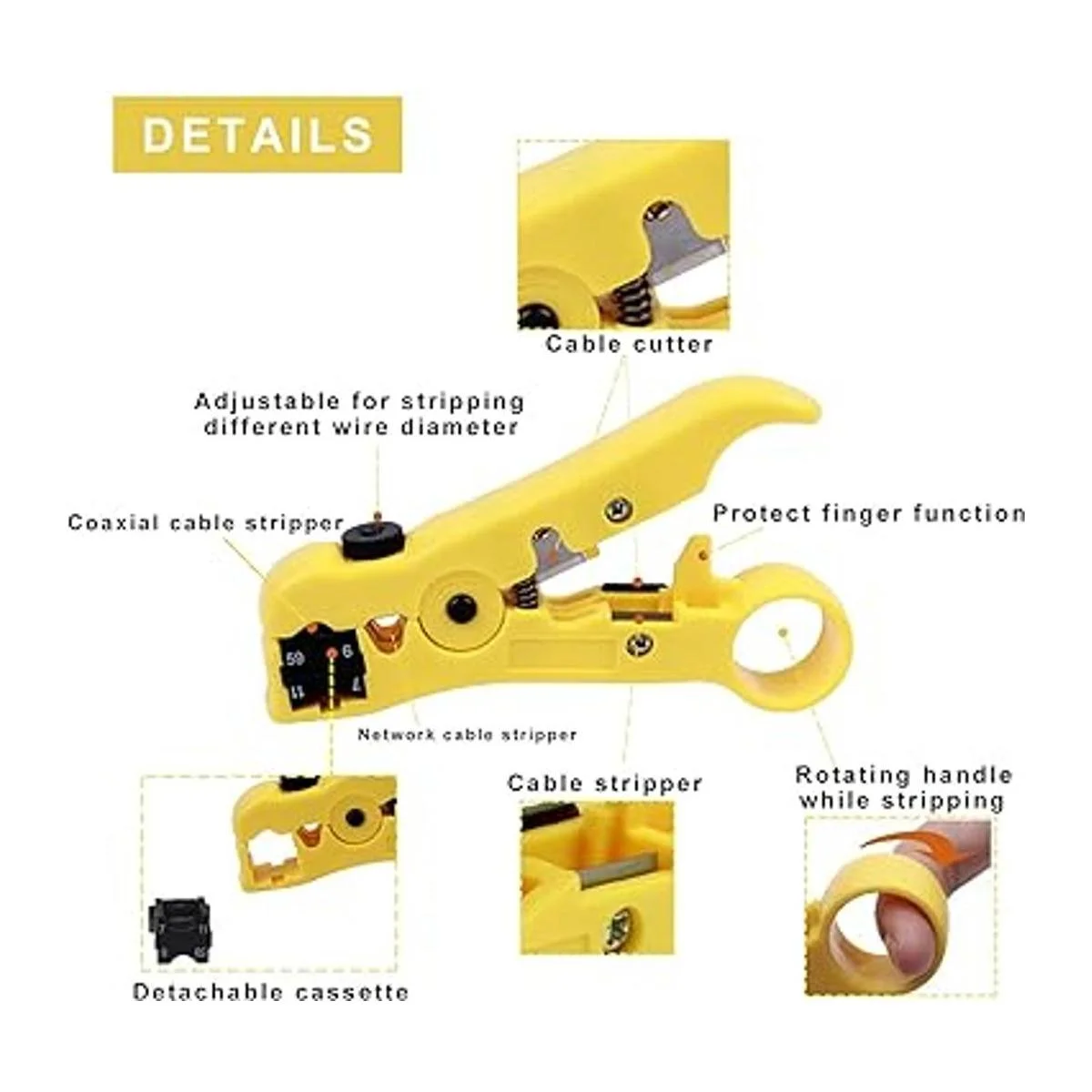 Delgada Kit de herramientas de compresión coaxial juego_3