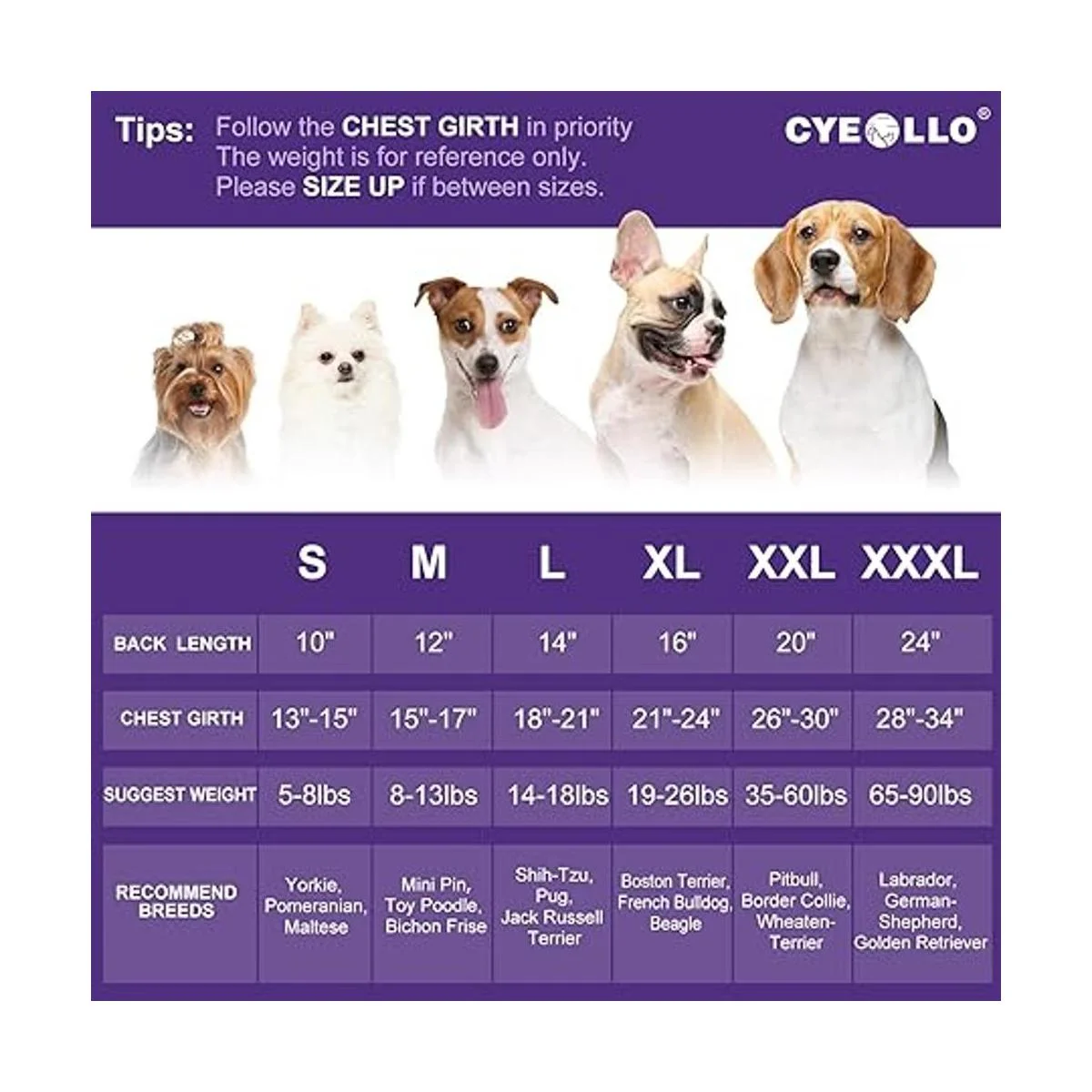 cyeollo Fleece Dog Sweater Reflective Zip Up Jacket Coat_2