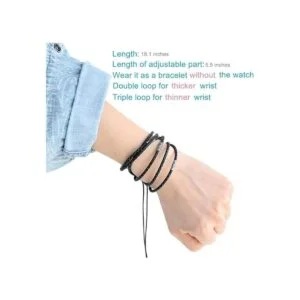 Cuero negro auténtico compatible con Samsung Galaxy Watch_2