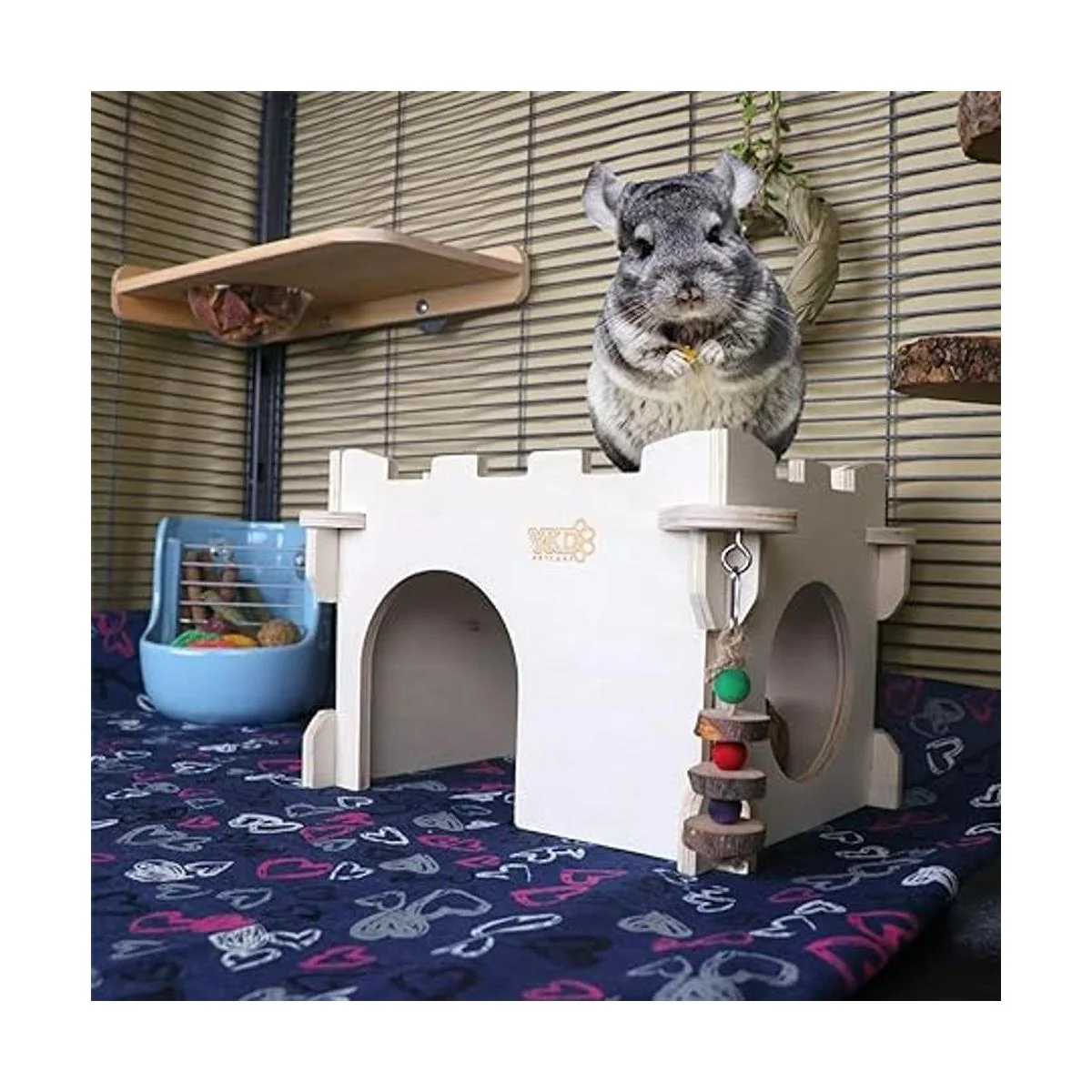 YKD Castle Chinchilla House Small Animal Hideout for_2