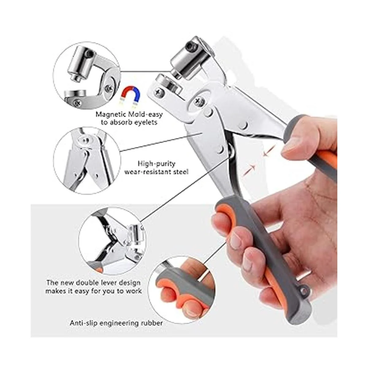 Ecraft Kit de herramientas con ojales alicates de mano_3