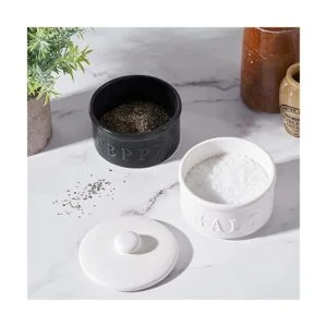 enkiware Cuencos de sal y pimienta con tapa juego de 2_5