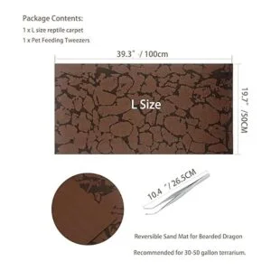 Tfwadmx Alfombra de arena para reptiles con forro de_6