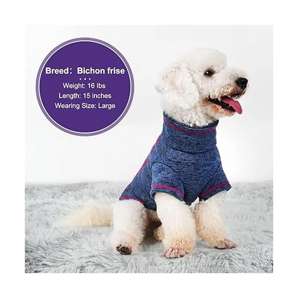 cyeollo Fleece Dog Sweater Reflective Zip Up Jacket Coat_3