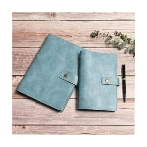 Wonderpool Cuaderno de cuero recargable carpeta en_5