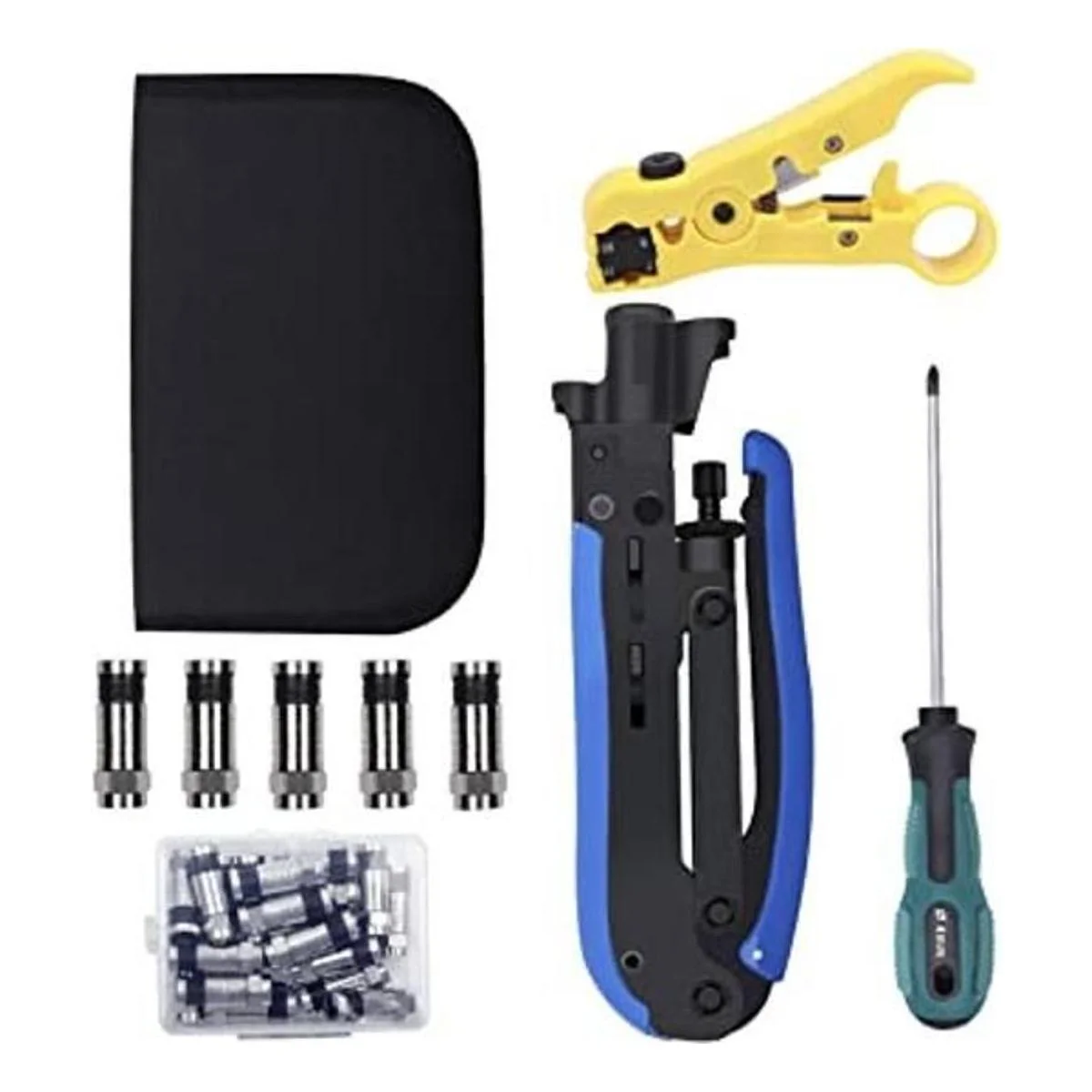 Delgada Kit de herramientas de compresión coaxial juego_1