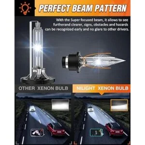 Nilight Bombillas HID D2S para faros delanteros 6000 K_2