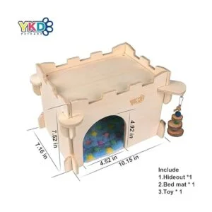 YKD Castle Chinchilla House Small Animal Hideout for_5