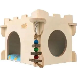 YKD Castle Chinchilla House Small Animal Hideout for_3