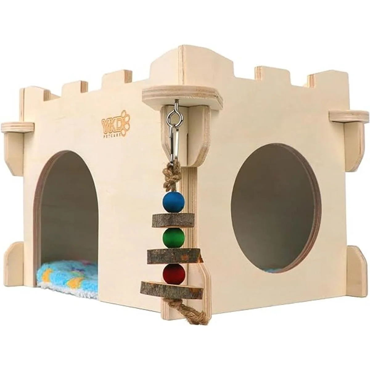 YKD Castle Chinchilla House Small Animal Hideout for_3