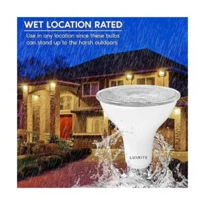 Luxrite Paquete de 4 bombillas LED PAR30 de inundación_2
