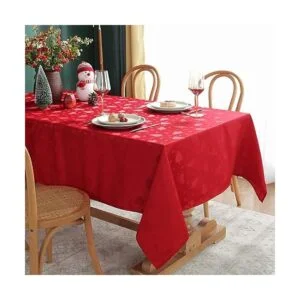 Mantel de Navidad rectangular mantel jacquard a prueba de_3