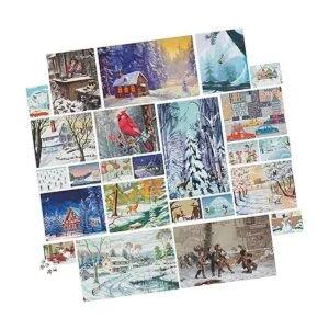 Paquete de 24 rompecabezas paisaje de ilustración de_2