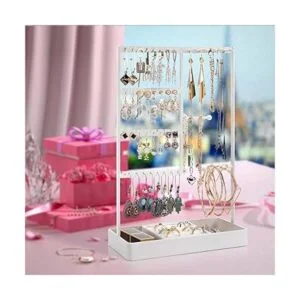 PiQiGrecge Organizador de joyas organizador de aretes de_6