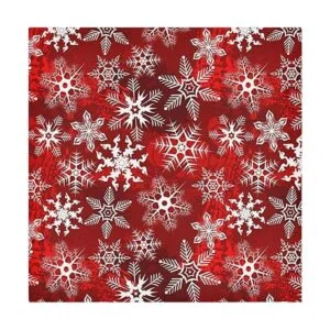 Servilletas de tela de Navidad con patrón rojo de Navidad_2