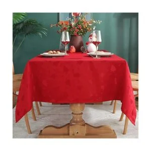 Mantel de Navidad rectangular mantel jacquard a prueba de_4