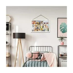 Miratino Paquete de 2 tableros de madera con lino de 16 x_6